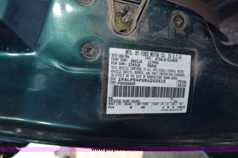 image for item L5864 1994 Ford Taurus SHO