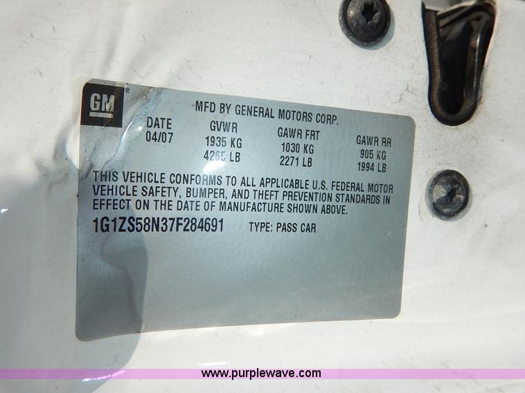 image for item J8173 2007 Chevrolet Malibu LS