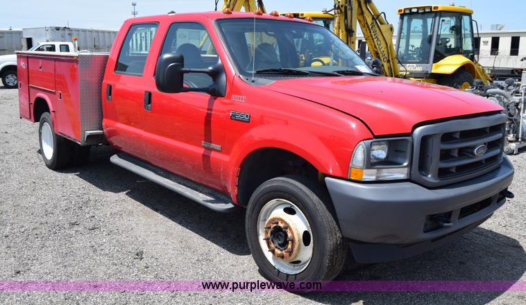 image for item K8504 2004 Ford F550 Super Duty XL Crew Cab utility truck
