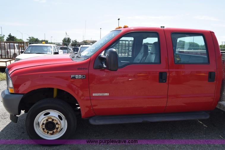 image for item K8504 2004 Ford F550 Super Duty XL Crew Cab utility truck