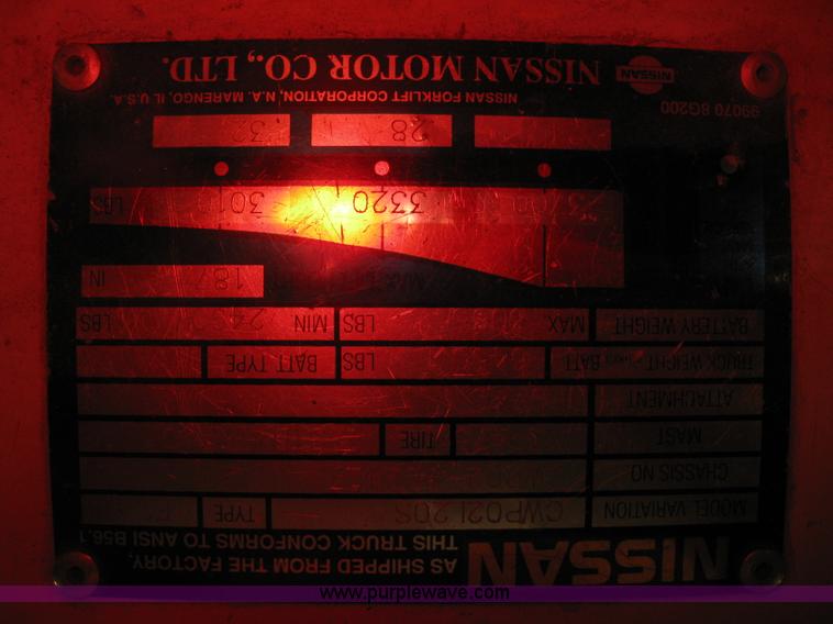 image for item L6264 2000 Nissan 40ES forklift