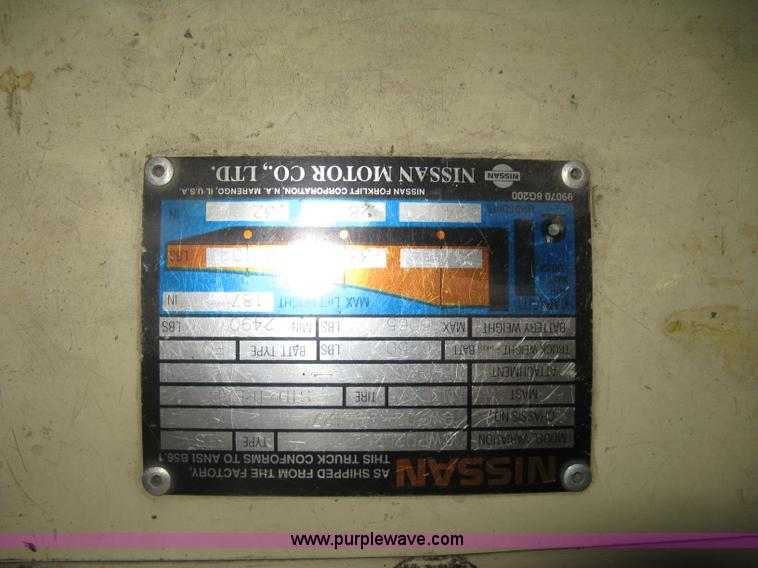 image for item L6264 2000 Nissan 40ES forklift