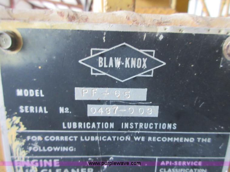 image for item BB9246 1972 Blaw-Knox PF-65 paver