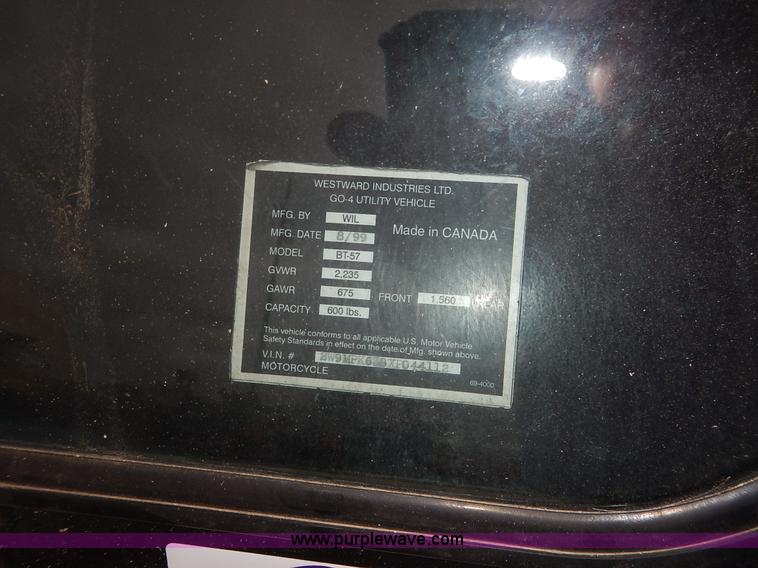 image for item BH9887 1999 Go-4 utility three wheel police utility vehicle