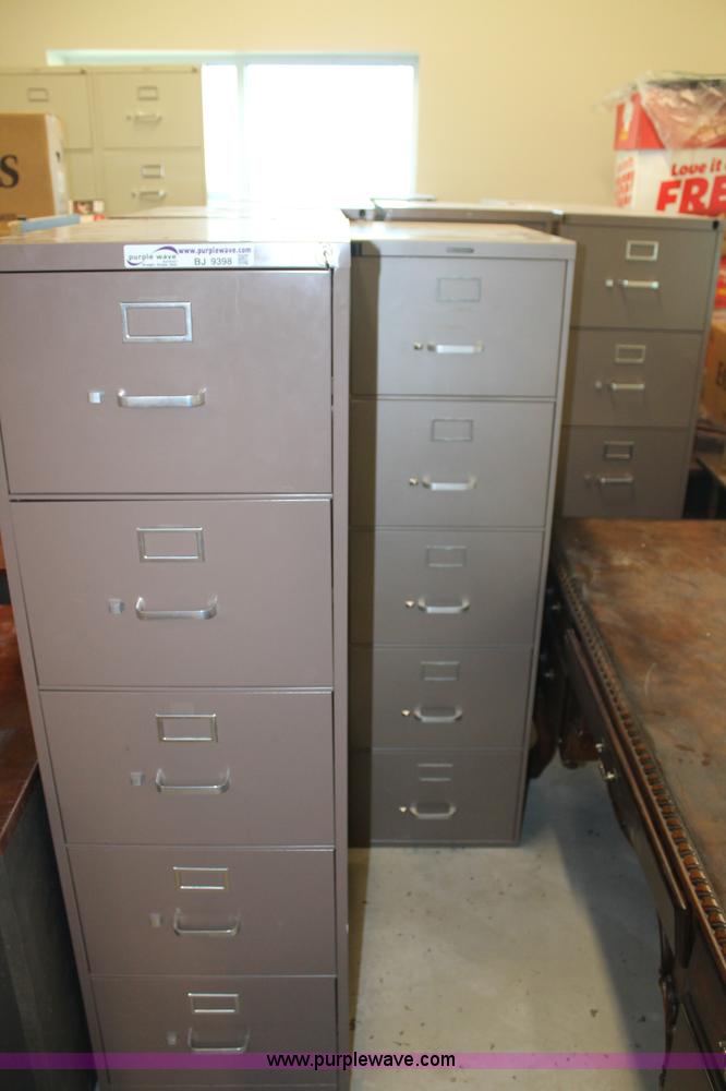 image for item BJ9398 (10) five drawer file cabinets