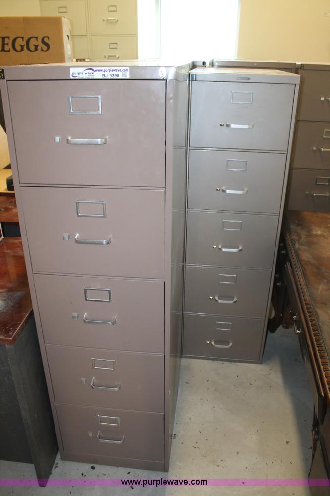 image for item BJ9398 (10) five drawer file cabinets