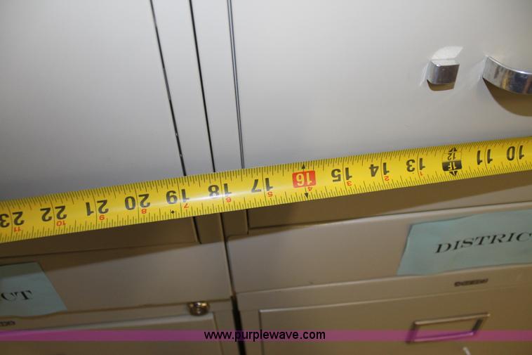 image for item BJ9406 (8) three drawer metal filing cabinets