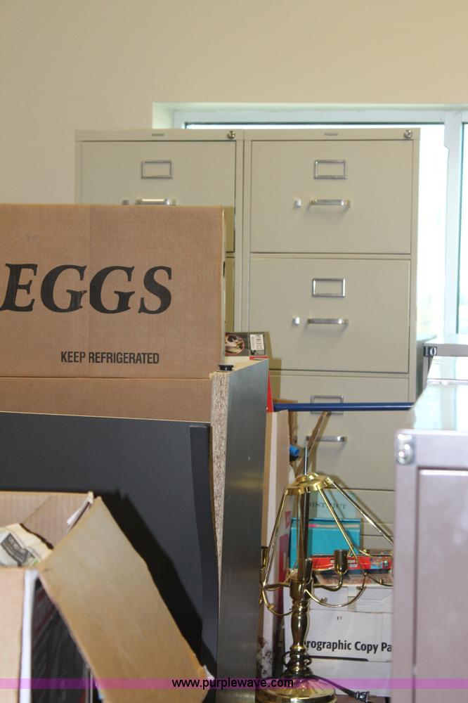 image for item BJ9406 (8) three drawer metal filing cabinets