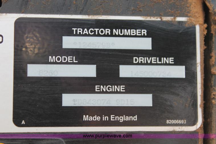 image for item H8121 1999 New Holland 8260 tractor