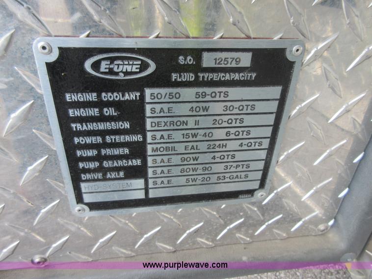 image for item I2030 1993 Hurricane E-One ladder fire truck