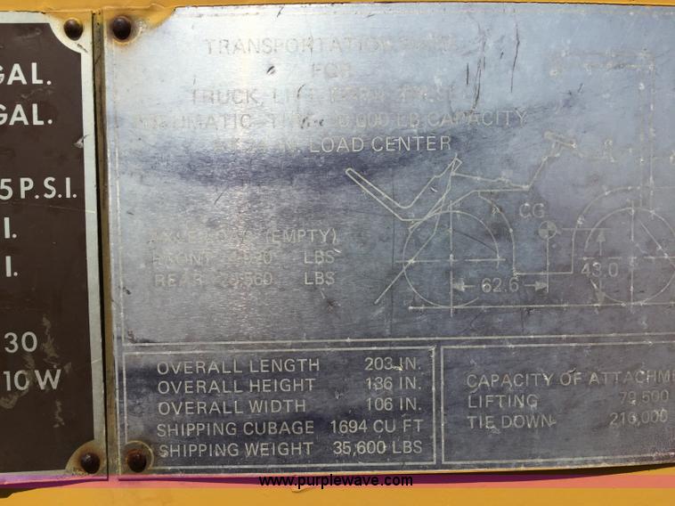 image for item J1741 1971 Pettibone A3520-1 forklift