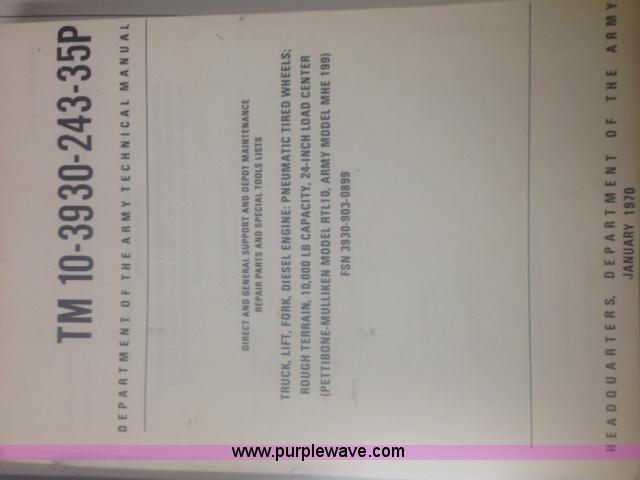 image for item J1741 1971 Pettibone A3520-1 forklift