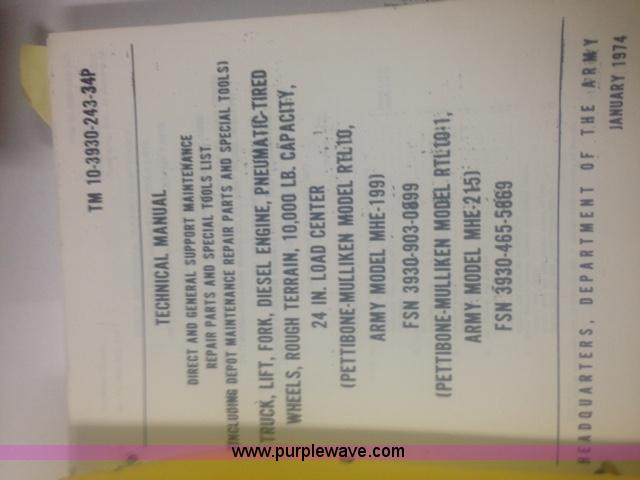 image for item J1741 1971 Pettibone A3520-1 forklift