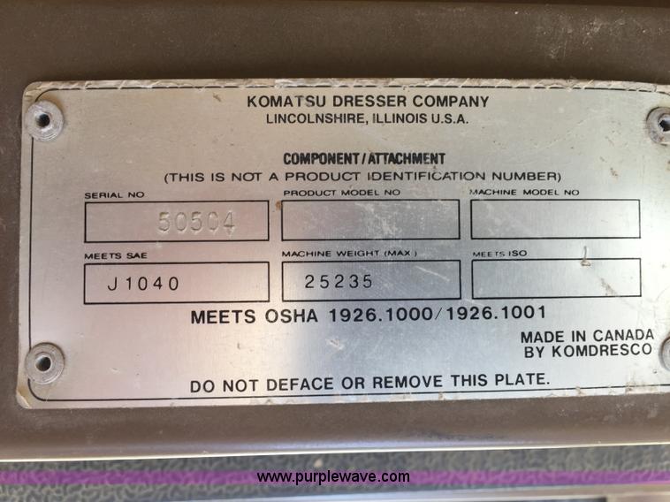 image for item J1743 1993 Komatsu WA250-1 wheel loader