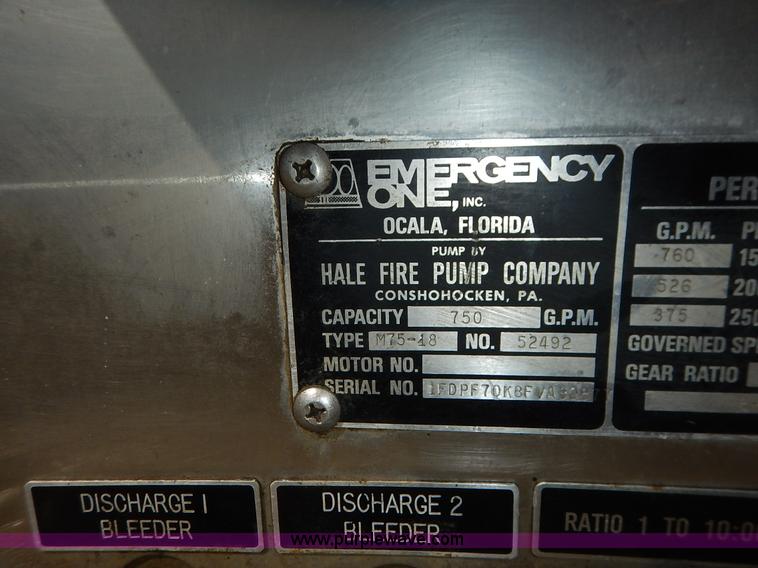 image for item J6439 1985 Ford F700 fire truck