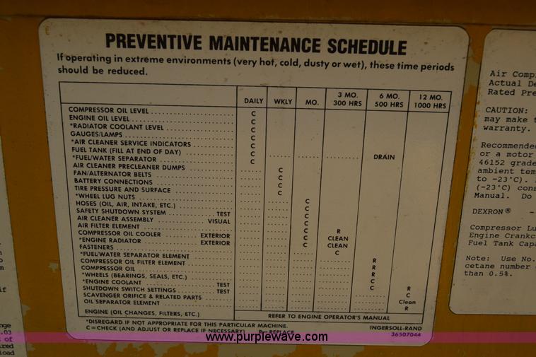 image for item J8058 Ingersoll Rand 175 air compressor