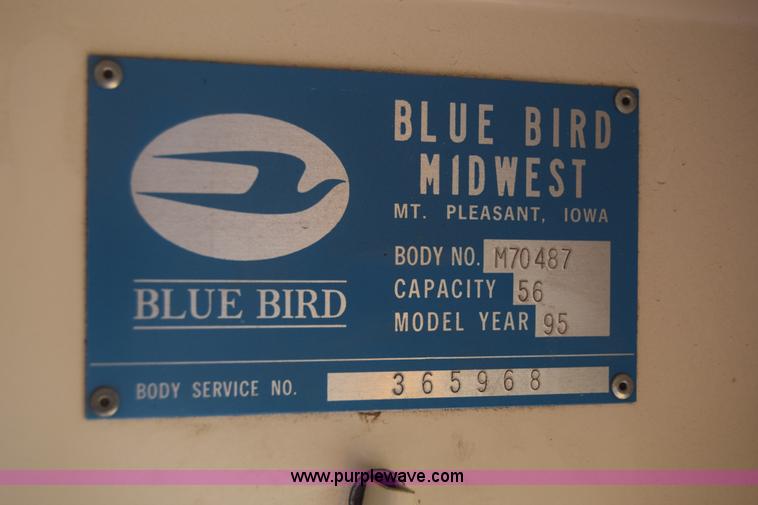 image for item J8109 1995 Chevrolet Bluebird school bus