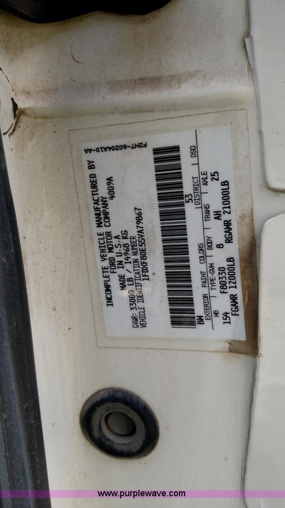 image for item K1168 1995 Ford F800 sewer rodder truck