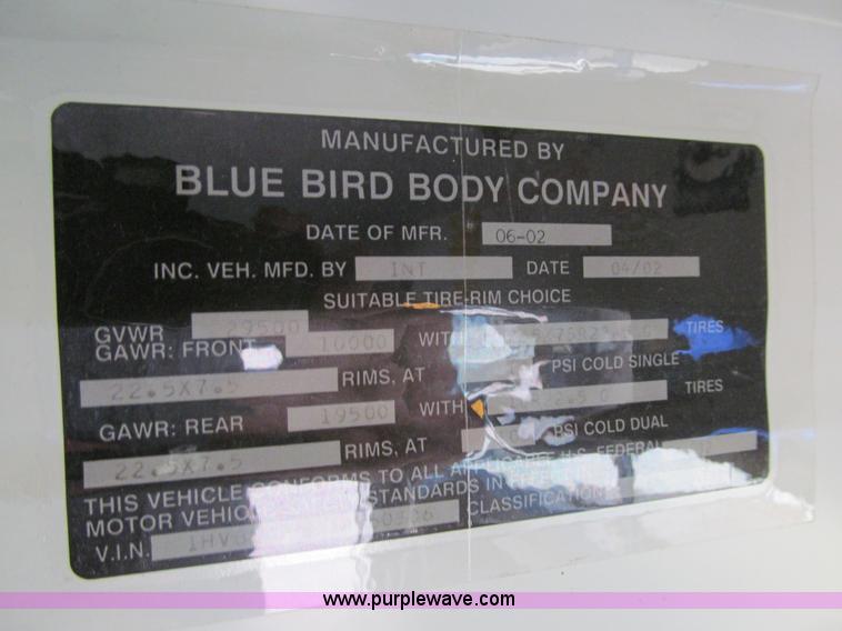 image for item K6251 2003 International 3800 school bus