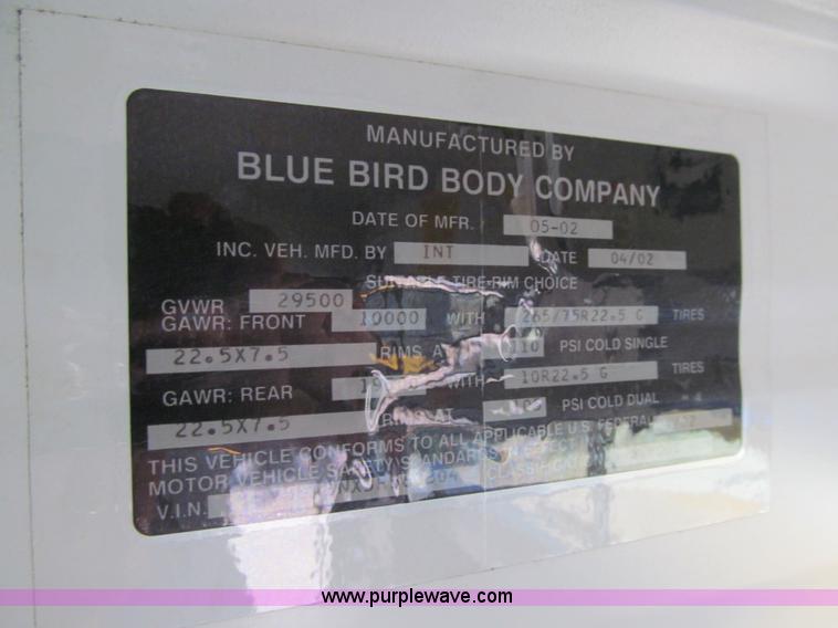 image for item K6253 2003 International 3800 school bus