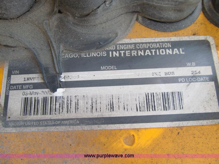 image for item K6254 2003 International 3800 school bus