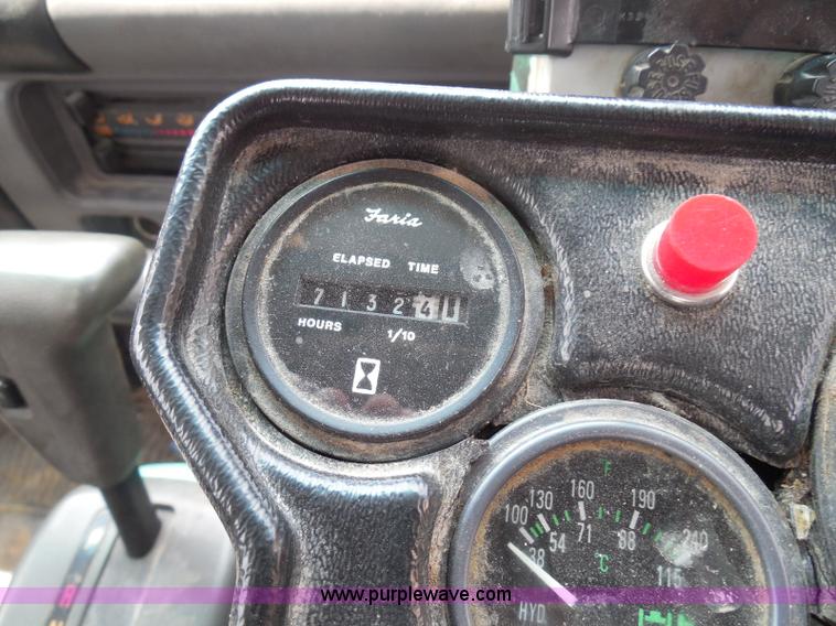 image for item K7527 2003 GMC W5500 flatbed truck with Tiger Truck Kat TRB-50C mower