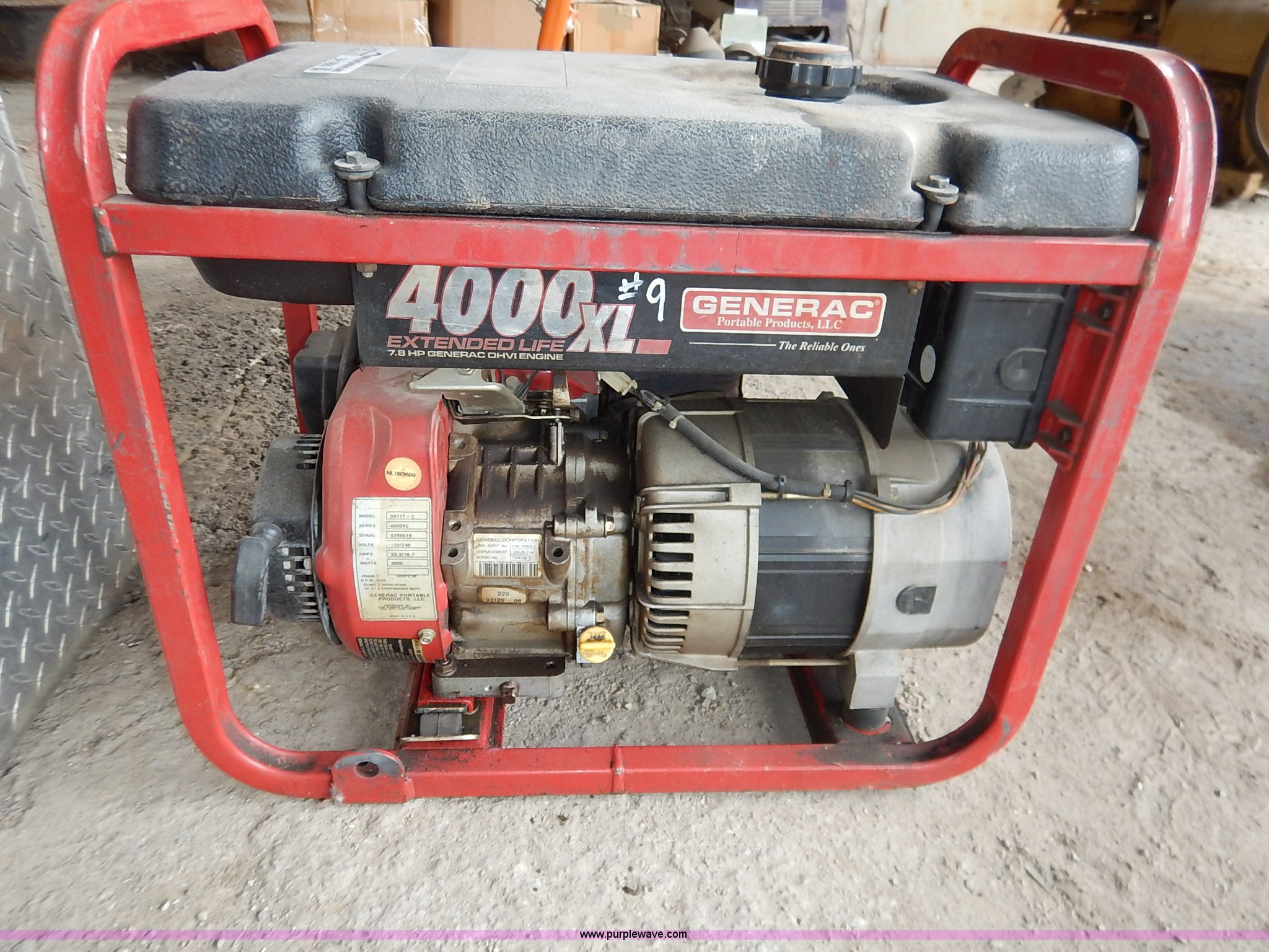 Generac 4000XL generator in Saint Joseph, MO Item BH9880 sold