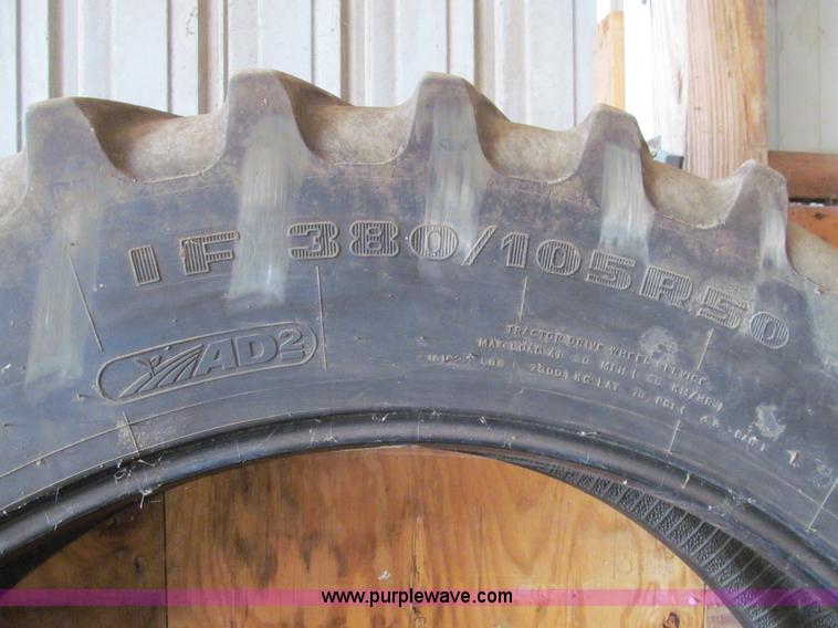 image for item K6342 (4) Firestone Radial 9100 IF380/105R50 tires