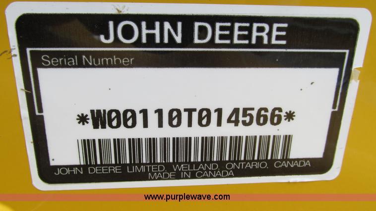 image for item L5263 2007 John Deere 110 MFWD tractor