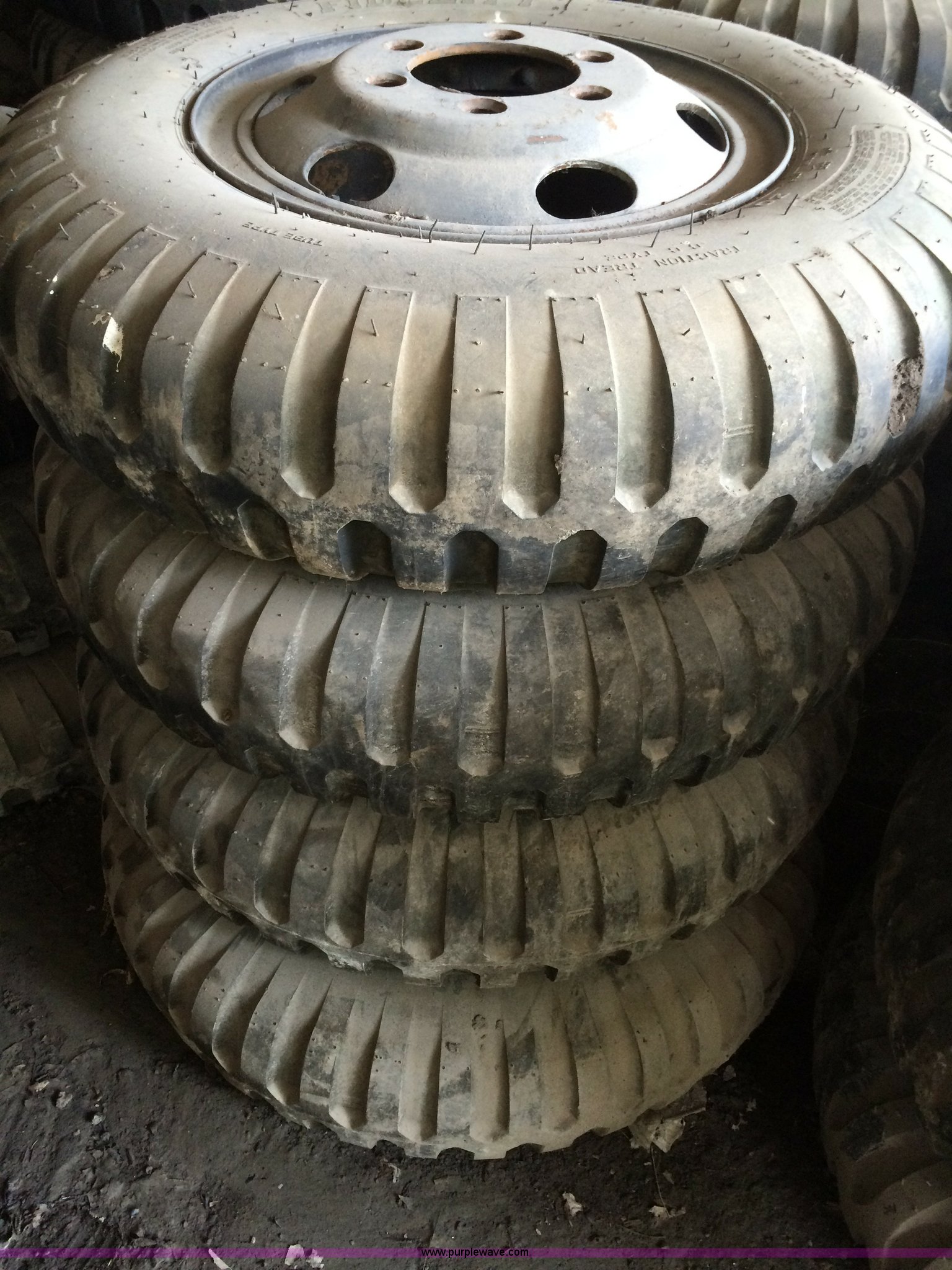 (8) 9.00x20 military tires in Belleville, IL Item D1706 sold Purple