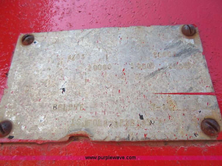 image for item BK9671 1985 Belshe T-8 equipment trailer