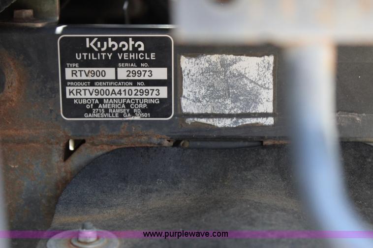 image for item I1654 2005 Kubota RTV900 utility vehicle