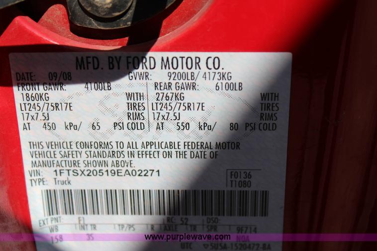 image for item J4421 2009 Ford F250 Super Duty XLT SuperCab pickup truck