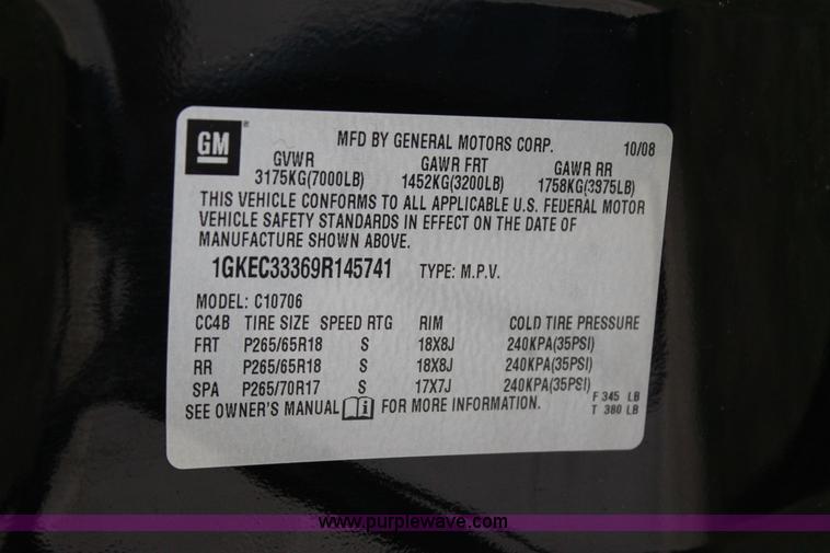 image for item J4424 2009 GMC Yukon SLT SUV