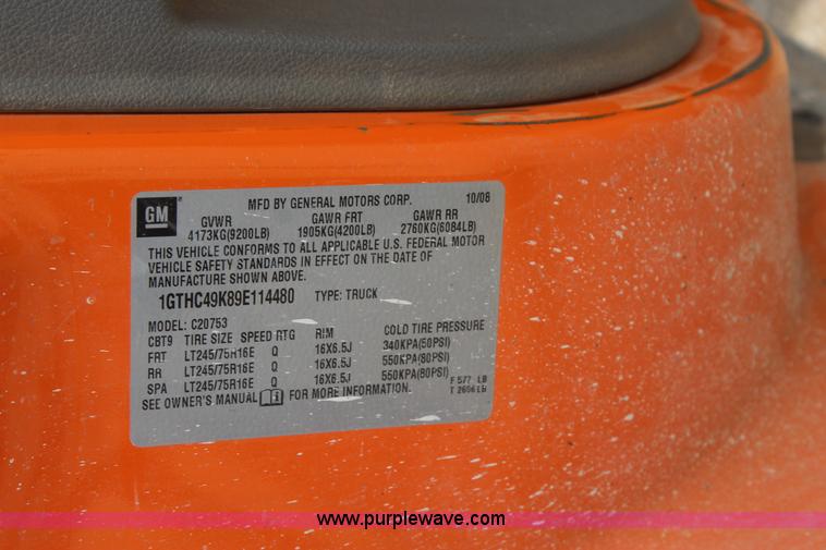 image for item J4426 2009 GMC Sierra 2500HD Ext. Cab pickup truck