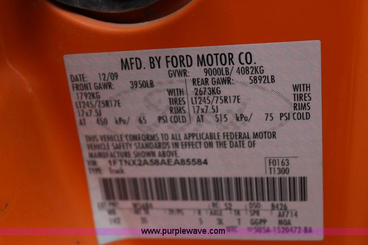 image for item J4430 2010 Ford F250 Super Duty XL SuperCab pickup truck