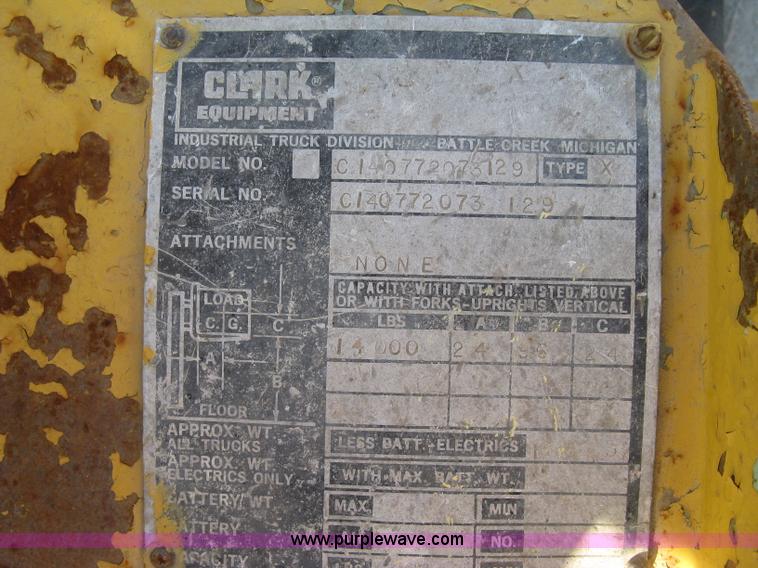 image for item L6340 Clark forklift