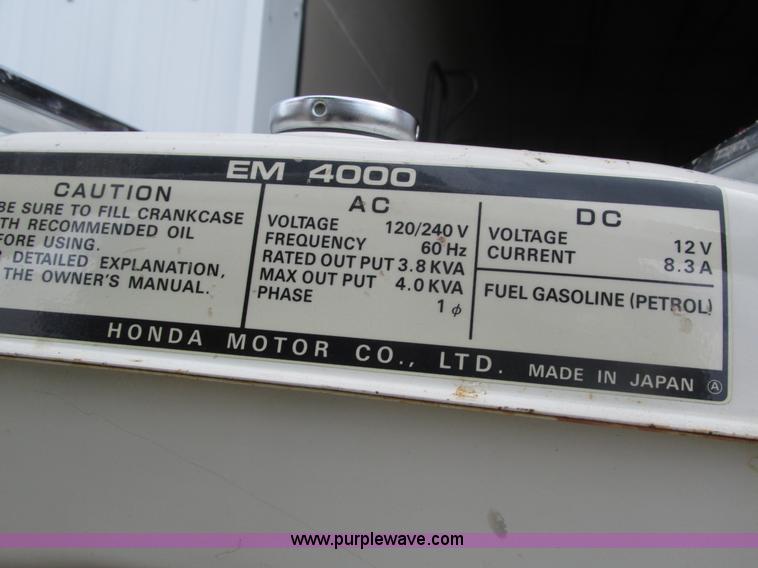 image for item AV9098 Honda EM4000 generator
