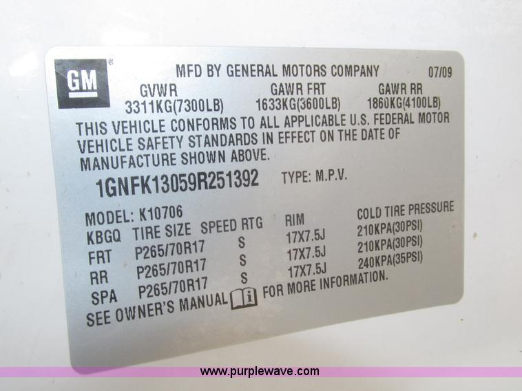 image for item H1221 2009 Chevrolet Tahoe LS SUV