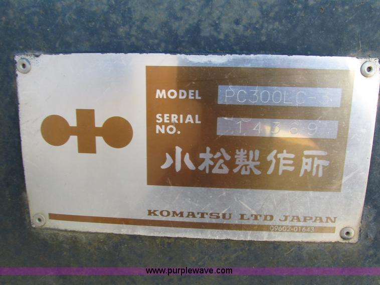 image for item H1238 1989 Komatsu PC300LC-3 excavator