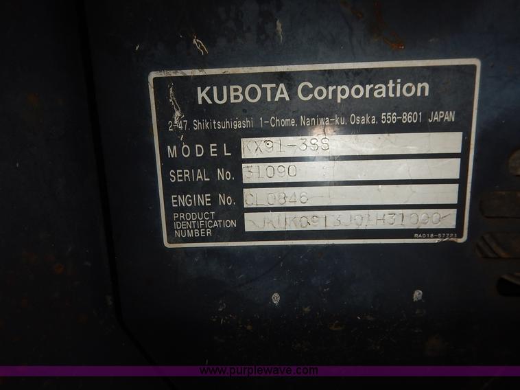 image for item J6496 2007 Kubota KX91-3 compact excavator