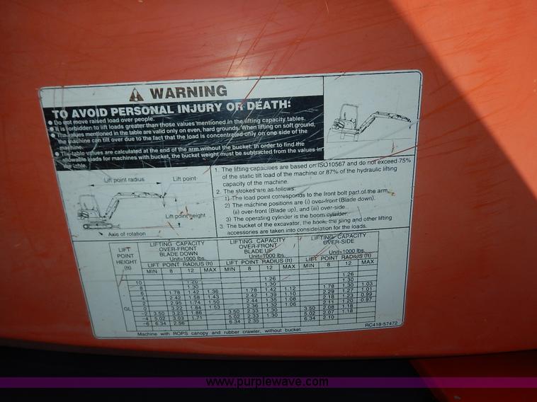 image for item J6496 2007 Kubota KX91-3 compact excavator