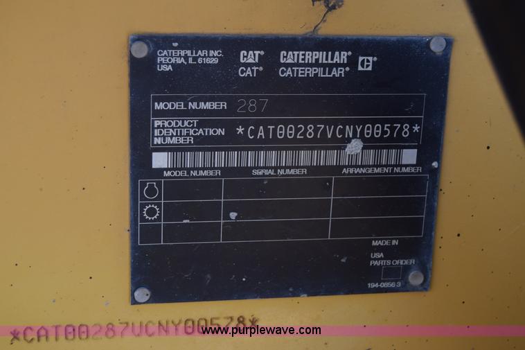 image for item J8199 2003 Caterpillar 287 skid steer