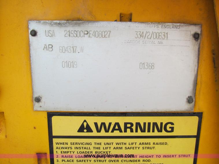 image for item K6333 1992 JCB 215S backhoe