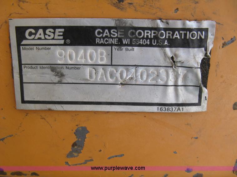 image for item L6312 2000 Case 9040B excavator