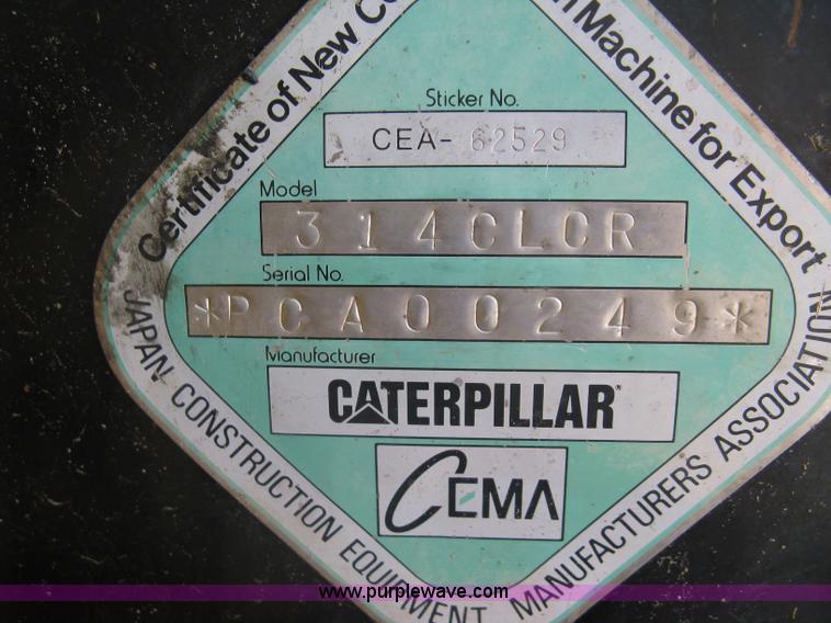 image for item L6334 2003 Caterpillar 314C excavator