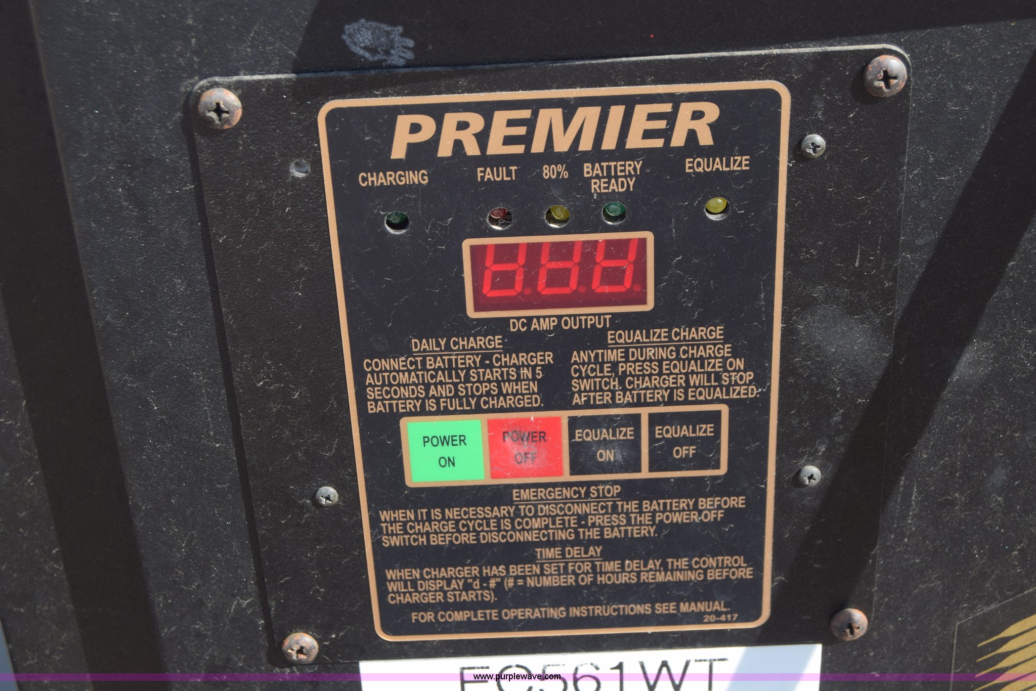 Kodiak 18K750B3 Premier forklift battery charger in Kinsley, KS Item