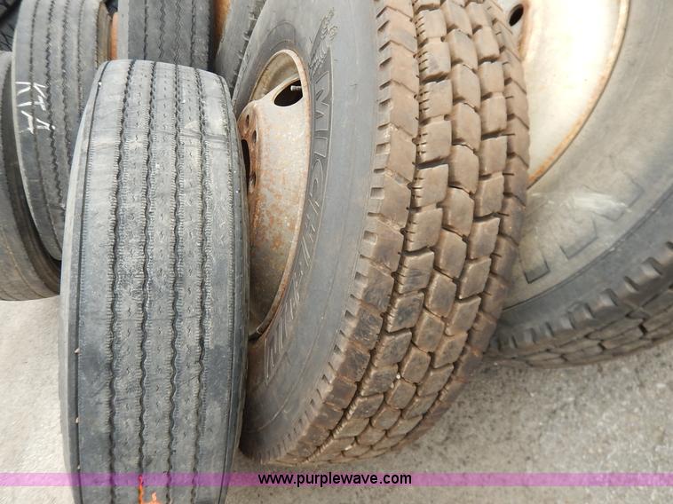 image for item BH9936 (10) Michelin 11R22.5 used tires and wheels
