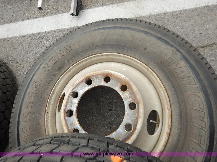 image for item BH9936 (10) Michelin 11R22.5 used tires and wheels
