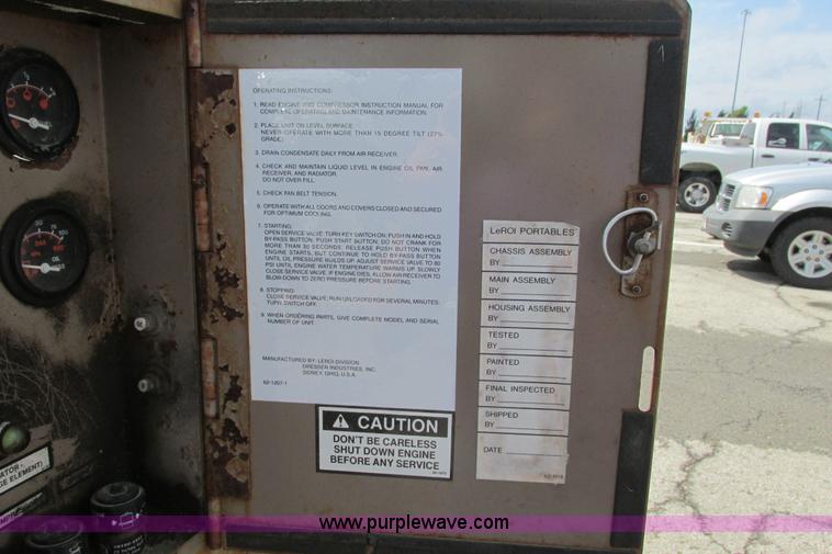 image for item J3642 1992 Leroi 185 air compressor